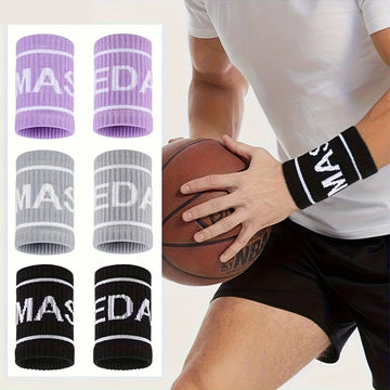 1 Pair Elastic Sport Wristband Basketball Volleyball Wrist Guard Golf Tennis Sweatband Wrist Band Fashion Colorful Wrist Support