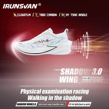 IRUNSVAN 2025 Shadow Wing 3.0 Full Palm T800 Carbon Board Running Shoes Breathable and Durable Sports Shoes for Men and Women