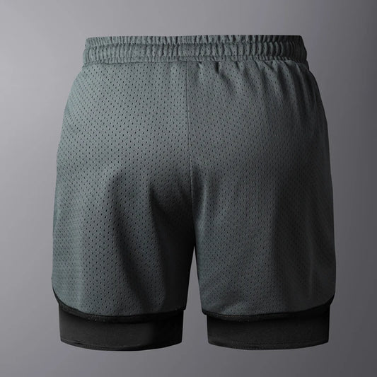 Men's Quick-Drying Ice Silk Shorts Casual Breathable Reflective Printed Pants Simple Comfortable Outdoor Inner Wear