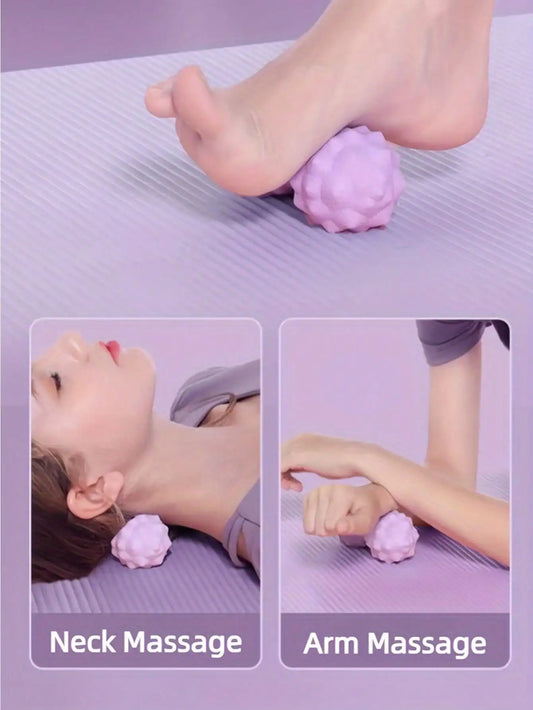 1PCS Raised-Dot Yoga Fascia Massage Ball - Acupressure Pilates Ball for Back/Waist/Foot, Ideal for Home & Gym (Yoga Accessories)