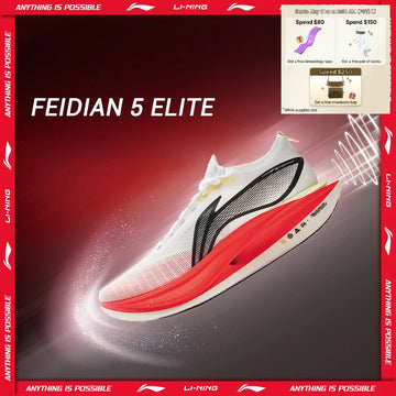 Li-Ning Unisex FEIDIAN 5 ELITE Racing Running Shoes SUPER BOOM LiNing CARBON-FIBER PLATE Shoes Anti-Slip Sneakers ARMV003